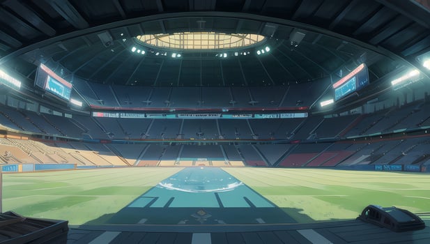 Stadium Sports Modern Fantasy Graphic Novel Anime Manga Wallpaper photo