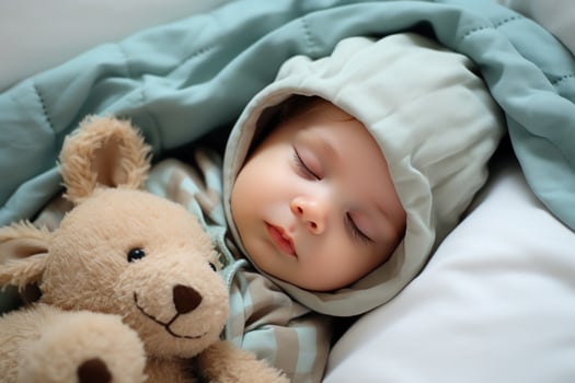 Cute little sleeping baby photo