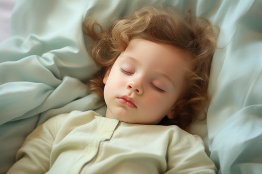 Cute little sleeping baby photo