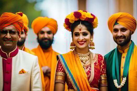 indian wedding in delhi. AI-Generated photo