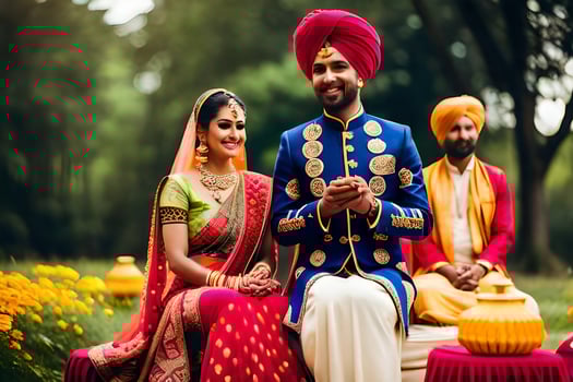 indian wedding in delhi. AI-Generated photo