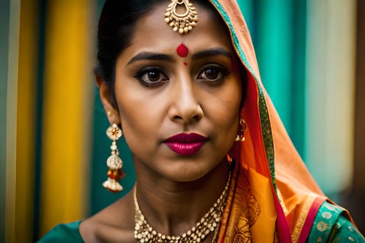 a woman in traditional indian attire. AI-Generated photo