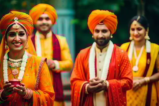 indian wedding in delhi. AI-Generated photo