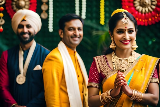 indian wedding in mumbai. AI-Generated photo