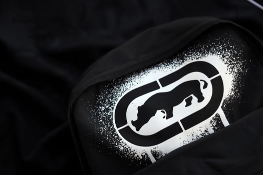 KYIV, UKRAINE - 4 MAY, 2023 Ecko Unltd company logo on new brand clothes photo