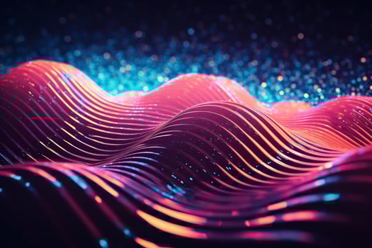 Sound waves abstract background. Vintage tone. Generated by artificial intelligence photo