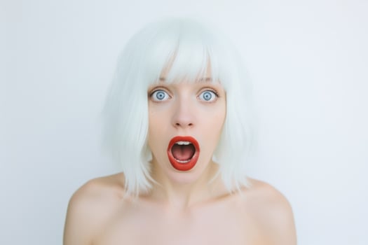 Woman of European appearance who appears to be furious AI Generative photo
