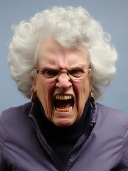 Woman of European appearance who appears to be furious AI Generative photo