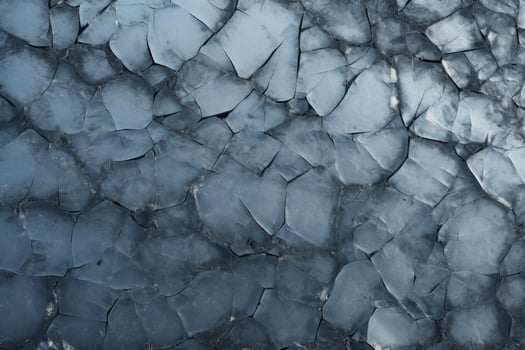 Treacherous Crack ice surface. Generate Ai photo