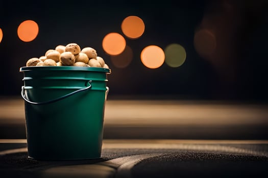 potatoes in a bucket. AI-Generated photo