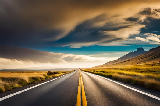 the road to nowhere. AI-Generated photo