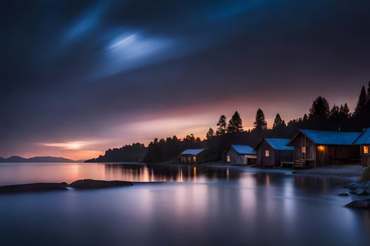 photo wallpaper the sky, lake, the sea, the water, the sky, the water,. AI-Generated