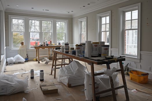 kitchen renovation process repair AI Generated photo