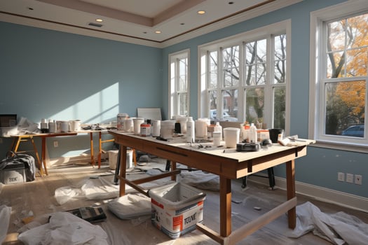 kitchen renovation process repair AI Generated photo