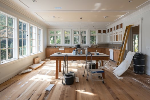 kitchen renovation process repair AI Generated photo