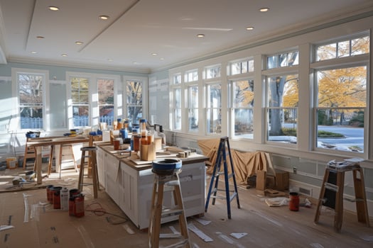 kitchen renovation process repair AI Generated photo