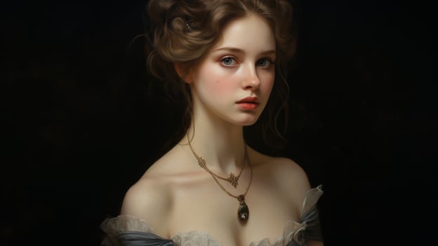 a young adult portrait of elegant beauty photo