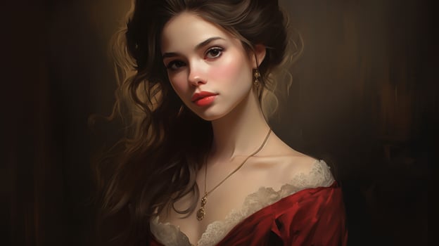 a young adult portrait of elegant beauty photo