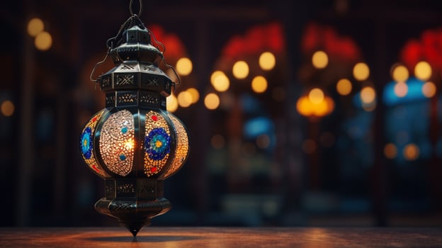 antique lantern illuminated old fashioned turkish culture photo