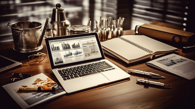 business success with modern technology and equipment photo