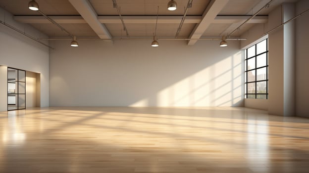 empty modern room with bright lighting equipment photo
