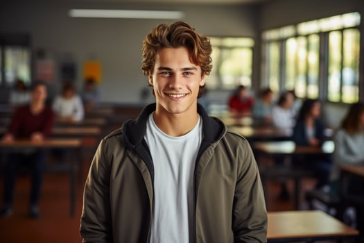 Student in a driving school photo