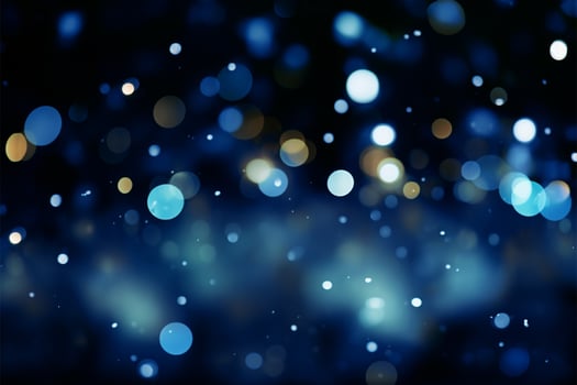Ethereal beauty abstract blue bokeh lights in a dreamy display AI Generated photo