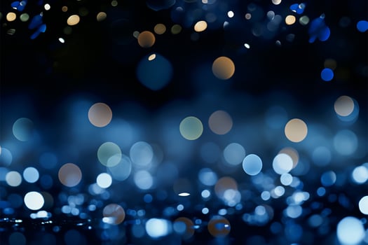Ethereal beauty abstract blue bokeh lights in a dreamy display AI Generated photo