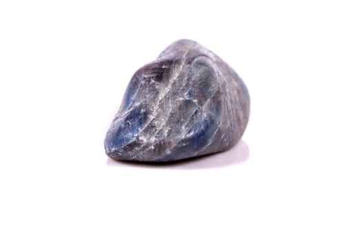 Macro mineral stone sapphire on white background photo