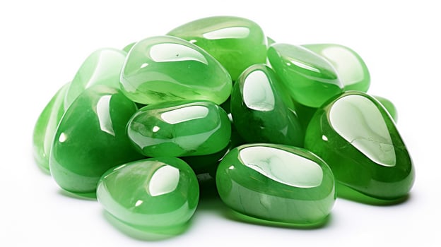 Photo of Jade isolated on white background. Generative AI