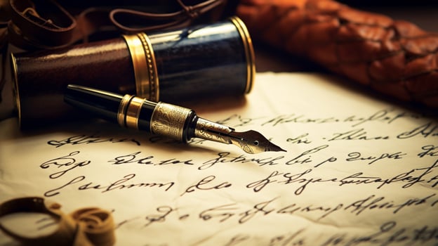 handwriting on paper pen and pencil nearby photo