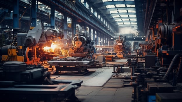 metal industry workshop modern machinery building steel photo