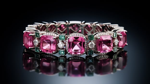 shiny gemstone jewelry illuminates luxurious elegance photo