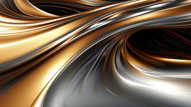 shiny metallic wave pattern reflects futuristic fantasy photo