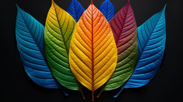 vibrant leaf colors showcase nature organic growth photo