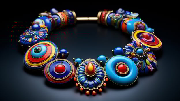 vibrant multi colored jewelry collection abundant in beautiful photo
