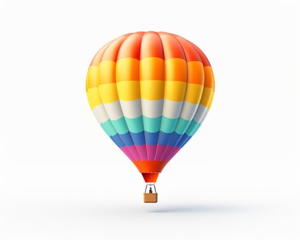 Roziere Balloon Hybrid Gas and Hot Air on white background. Generative AI photo
