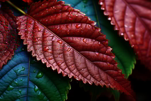 A vibrant leaf close up channels the vivacity of stage backdrops AI Generated photo