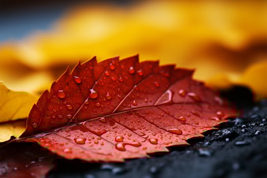 Northwest school colors merge in a close up of a lively leaf AI Generated photo