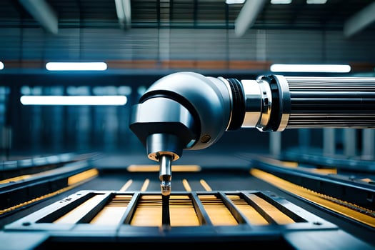 a robotic arm is working on a machine. AI-Generated photo