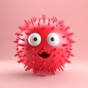AI Generated A cartoonstyle virus stamp photo