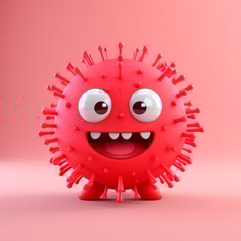 AI Generated A cartoonstyle virus stamp photo