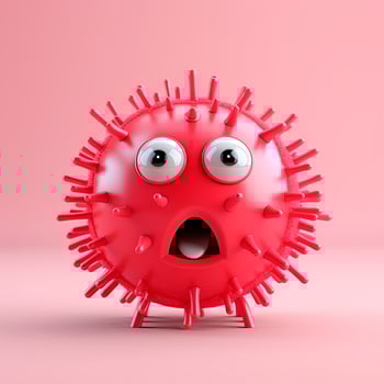 AI Generated A cartoonstyle virus stamp photo