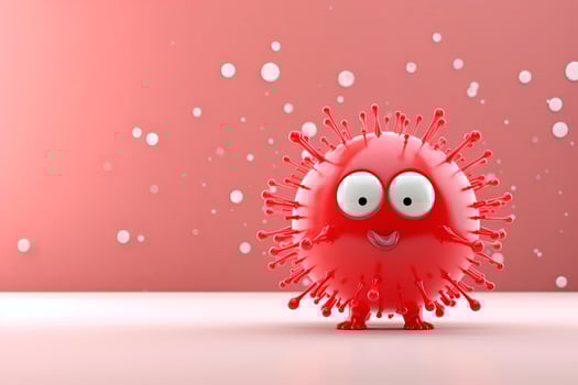 AI Generated A cartoonstyle virus stamp photo