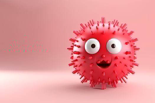 AI Generated A cartoonstyle virus stamp photo