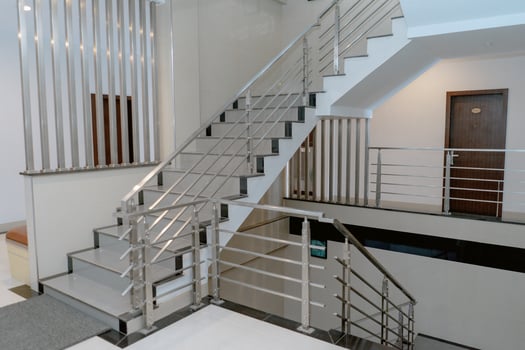 Staircase in a hotel building photo