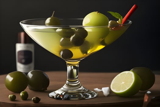 Vodka Martini with olives photo