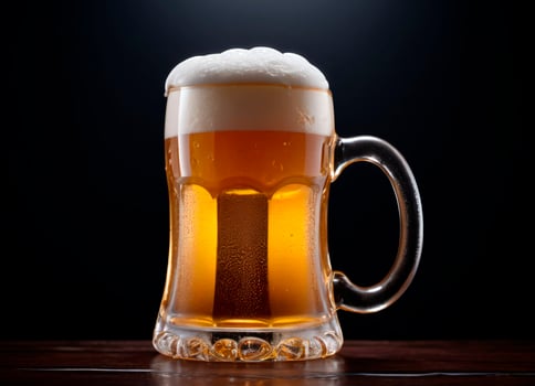 Photo of the mug with beer AI Generative