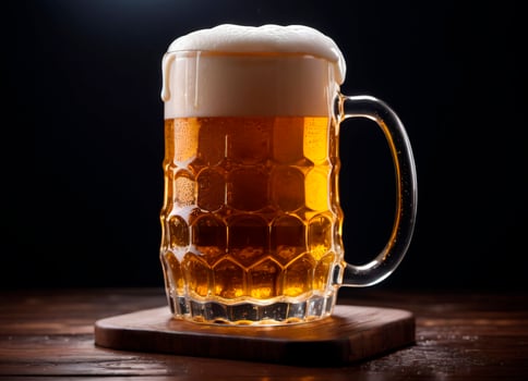 Photo of the mug with beer AI Generative