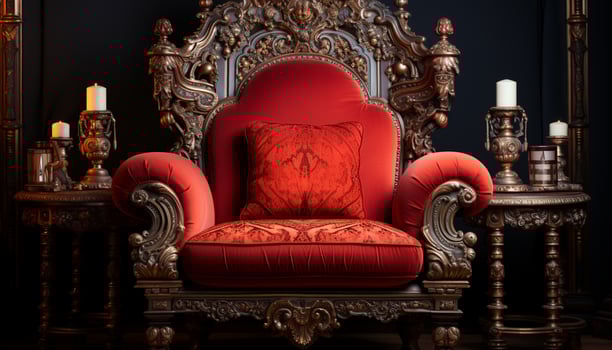 AI generated Luxury old fashioned armchair, comfortable and elegant, in a modern living room generated by AI photo
